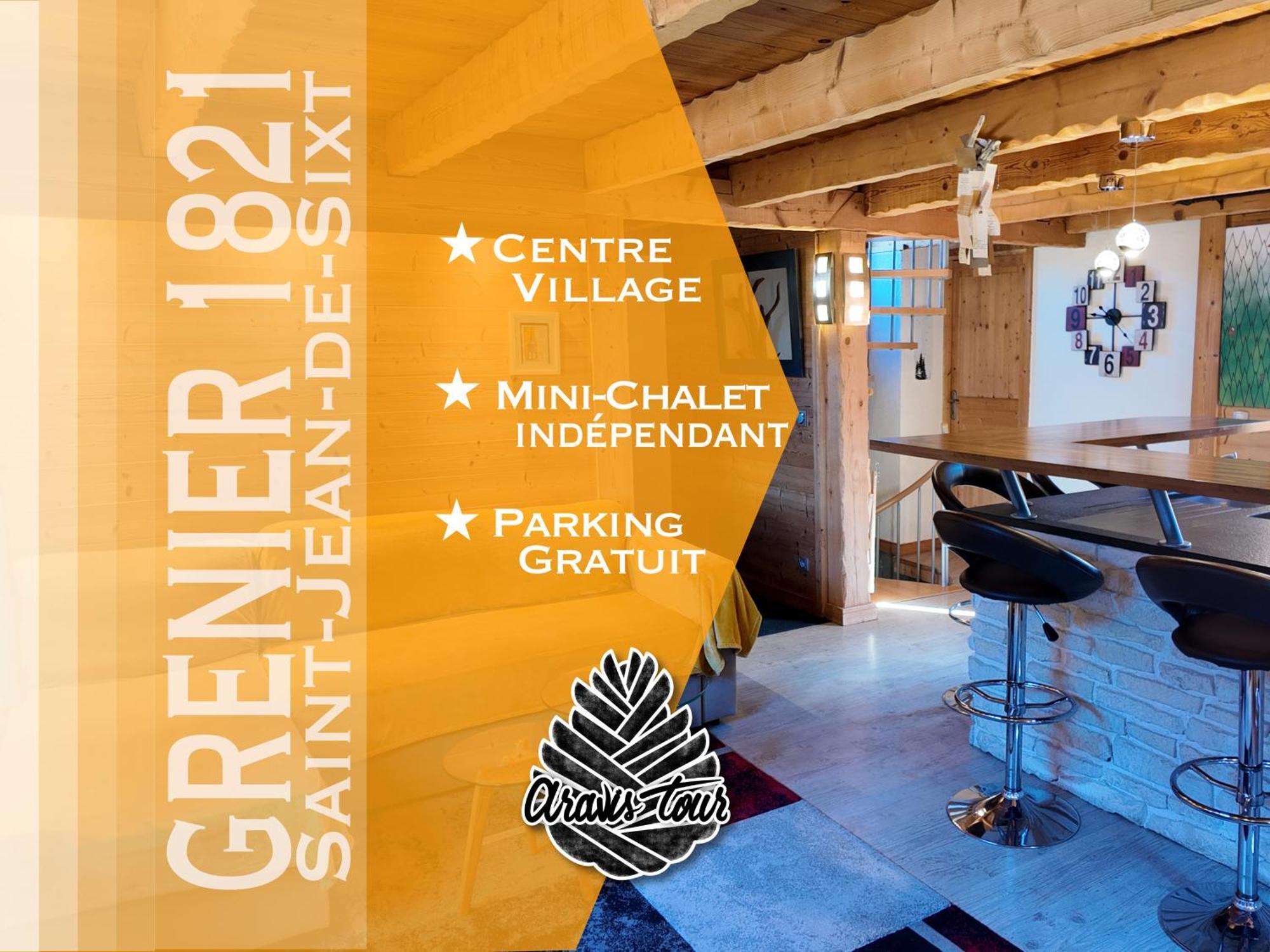 Le Grenier 1821 - Mini chalet - Centre village - AravisTour Saint-Jean-de-Sixt Extérieur photo